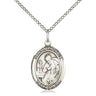 Sterling Silver St. Alphonsus Medal Necklace 3/4 inch pendant 18 inch chain handmade by Bliss