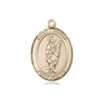 14kt solid gold St. Victor of Marseilles patron saint medal pendant, 3/4 inch by 1/2 inch, handcrafted by Bliss Manufacturing USA