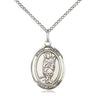 Sterling silver St. Victor of Marseilles patron saint medal necklace with 18 inch chain by Bliss Manufacturing