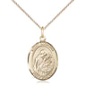14kt Gold Filled St. Aloysius Gonzaga Medal Necklace 3/4 inch pendant 18 inch chain by Bliss