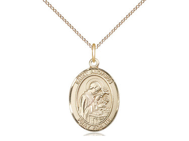 14kt Gold Filled St. Aloysius Gonzaga Medal Necklace 3/4 inch pendant 18 inch chain by Bliss