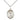 Sterling silver St. Lillian patron saint medal necklace 3/4 x 1/2 inch with 18 inch chain by Bliss
