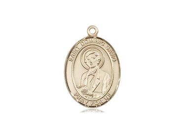 14kt Solid Gold St. Dominic Savio Patron Saint Medal Pendant 3/4 x 1/2 inch by Bliss Manufacturing
