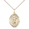 Gold Filled St. Stephanie Patron Saint Medal Necklace 3/4 x 1/2 inch with 18 inch Chain by Bliss