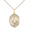 14kt Gold Filled Our Lady of Lebanon Medal Necklace 3/4 x 1/2 inch on 18 inch Chain by Bliss