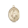 14kt solid gold Our Lady of Lebanon medal pendant 3/4 x 1/2 inches handcrafted by Bliss Manufacturing