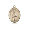 14kt Solid Gold Our Lady of Hope Medal Pendant 3/4 x 1/2 Handmade by Bliss Manufacturing USA
