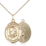 14kt Gold Filled Pope Benedict XVI Medal Necklace 3/4 x 1/2 inch with 18 inch Chain by Bliss