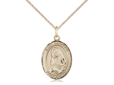 14kt Gold Filled St. Madeline Sophie Barat Patron Saint Medal Necklace 3/4 x 1/2 inch with 18 inch Chain by Bliss