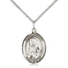 Sterling Silver St. Madeline Sophie Barat Patron Saint Medal Necklace 3/4 x 1/2 inches with 18 inch Chain by Bliss
