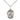 Sterling Silver St. Matilda patron saint medal necklace with 18 inch curb chain, 3/4 x 1/2 inch medium medal, handmade in USA by Bliss Manufacturing