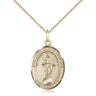 14kt Gold Filled Our Lady of All Nations Catholic medal necklace 3/4 x 1/2 inch with 18 inch chain by Bliss