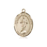 14kt Solid Gold Our Lady of All Nations Catholic medal pendant 3/4 x 1/2 inch handcrafted by Bliss