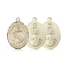 14kt Solid Gold Our Lady of Mount Carmel Medal Pendant 3/4 inch by 1/2 inch Handmade by Bliss