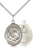 Sterling silver Our Lady of Mount Carmel medal necklace with 3/4 x 1/2 inch pendant on 18 inch chain by Bliss