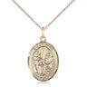14kt Gold Filled St. Zita Patron Saint Medal Necklace 3/4 inch by Bliss Manufacturing