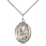 Sterling Silver St. Zita Patron Saint Medal Necklace 3/4 inch by Bliss Manufacturing