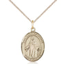 Gold Filled Our Lady of Peace Medal Necklace 3/4 inch pendant with 18 inch chain by Bliss Manufacturing