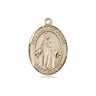 14kt Solid Gold Our Lady of Peace Medal Pendant 3/4 inch handcrafted by Bliss Manufacturing USA