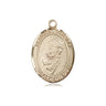 14kt Solid Gold Blessed Trinity Medal Pendant 3/4 inch by 1/2 inch Medium Size Handcrafted by Bliss Manufacturing USA