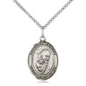 Sterling silver Blessed Trinity pendant necklace with three interlocking circles, 3/4 inch medium size, 18 inch chain by Bliss