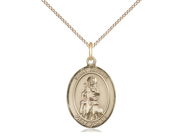 14kt Gold Filled St. Rachel Patron Saint Medal Necklace 3/4 x 1/2 inch on 18 inch Chain by Bliss