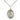 Sterling silver St. Rachel patron saint medal necklace with 3/4 inch pendant on 18 inch curb chain by Bliss Manufacturing
