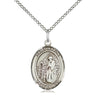 Sterling Silver St. Aaron Patron Saint Medal Necklace with 18 inch chain by Bliss Manufacturing
