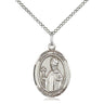 Sterling Silver St. Austin Patron Saint Medal Necklace with 18 inch Chain - Handcrafted by Bliss USA