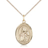 14kt gold filled St. Isaiah patron saint medal necklace 3/4 x 1/2 inches on 18 inch chain by Bliss