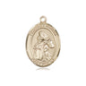 14kt solid gold St. Isaiah patron saint medal pendant 3/4 x 1/2 inches handcrafted by Bliss