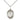 Sterling silver St. Hildegard von Bingen patron saint medal necklace, 3/4x1/2 inch pendant on 18 inch chain, handcrafted by Bliss Manufacturing USA