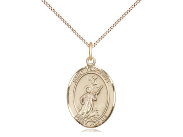 14kt gold filled St. Tarcisius patron saint medal necklace with 18 inch chain by Bliss Manufacturing