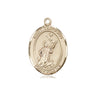 14kt Solid Gold St. Tarcisius patron saint medal pendant, 3/4 x 1/2, handcrafted by Bliss Manufacturing USA