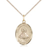 14kt Gold Filled Our Lady of San Juan Medal Necklace 3/4 inch by 1/2 inch on 18 inch chain by Bliss