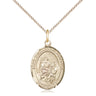 14kt Gold Filled St. Bernard of Montjoux Medal Necklace 3/4 x 1/2 on 18 Inch Chain by Bliss USA