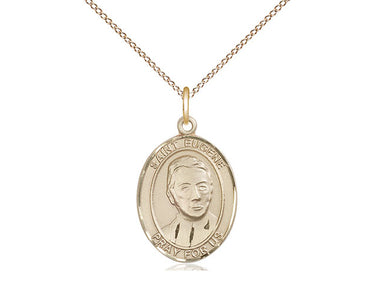 14kt Gold Filled St. Eugene de Mazenod Patron Saint Medal Necklace 3/4 x 1/2 inches 18 inch Chain by Bliss