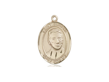 14kt Solid Gold St. Eugene de Mazenod Catholic Medal Pendant 3/4 x 1/2 inches handcrafted by Bliss