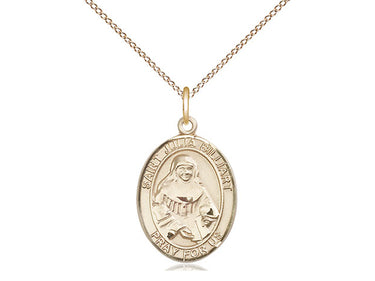 Gold Filled St. Julia Billiart Patron Saint Medal Necklace 3/4 x 1/2 inches on 18 inch Chain by Bliss Manufacturing