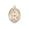 14kt Solid Gold St. Julia Billiart patron saint medal pendant, 3/4 x 1/2 inch, handmade in USA by Bliss