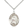 Sterling Silver St. Julia Billiart Patron Saint Medal Necklace 3/4 x 1/2 inches on 18 inch Chain by Bliss
