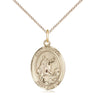 14kt gold filled St. Colette patron saint medal necklace 3/4 inch with 18 inch chain by Bliss