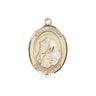 14kt Solid Gold St. Bruno Patron Saint Medal Pendant 3/4 x 1/2 by Bliss