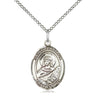Sterling Silver St. Perpetua Patron Saint Medal Necklace 3/4 x 1/2 inch with 18 inch chain by Bliss