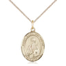 14kt Gold Filled St Basil the Great Patron Saint Medal Necklace 3/4 inch by 1/2 inch with 18 inch Chain by Bliss
