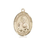 14kt Solid Gold St. James the Lesser Patron Saint Medal Pendant 3/4 x 1/2 inches by Bliss Manufacturing USA