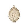 14kt Solid Gold Blessed Pier Giorgio Frassati Medal Pendant 3/4 x 1/2 inches by Bliss