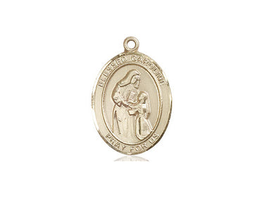 14kt Solid Gold Blessed Caroline Gerhardinger patron saint medal pendant by Bliss Manufacturing