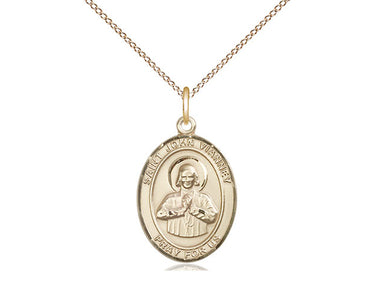 14kt Gold Filled St. John Vianney patron saint medal necklace with 18 inch curb chain handcrafted by Bliss