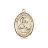14kt Solid Gold St. John Vianney Patron Saint Medal Pendant 3/4 x 1/2 inches by Bliss